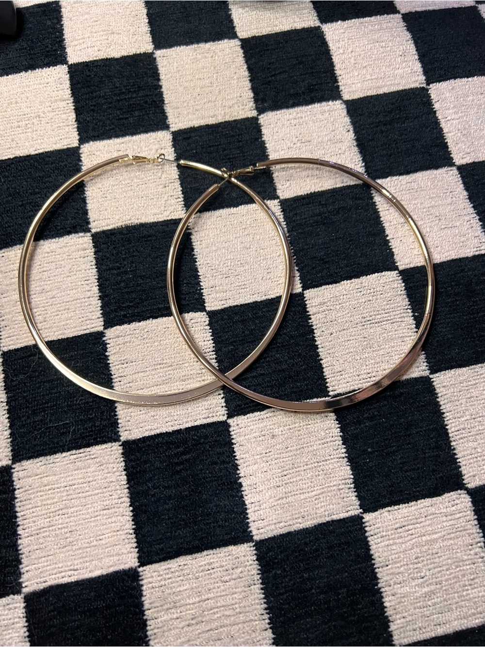 Gold-Tone Oversized Hoop Earrings